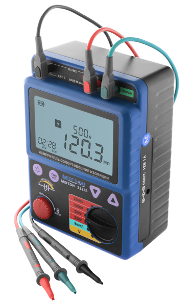 Измеритель сопротивления изоляции (мегаомметр) МЕГЕОН 13225 купить по низкой цене | МАКСПРОФИТ