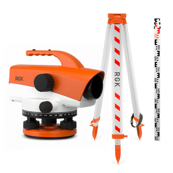 Комплект оптический нивелир RGK C-32 + штатив S6-N + рейка AMO S5 купить по низкой цене | МАКСПРОФИТ